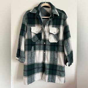 Soft plaid shacket